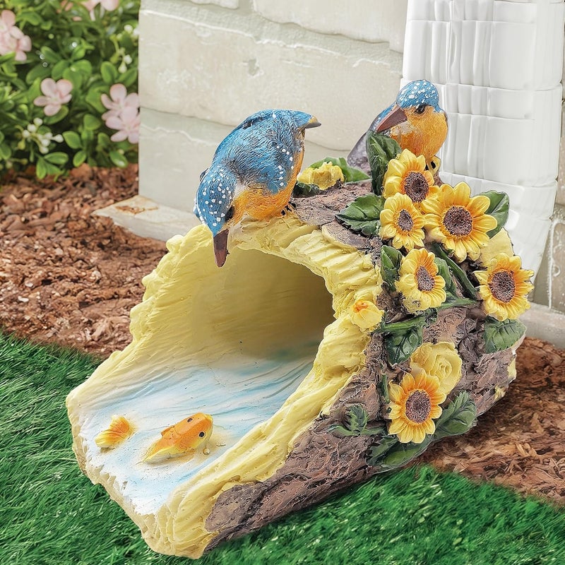 Euiroet Hummingbird Gutter Extender Diverter, Decorative Downspout Extensions, Splash Block, Eco-Friendly Resin, 3"x4" Downspouts, Unique Garden Statue Ornament, Ideal Outdoor Decor Gift - Image 1